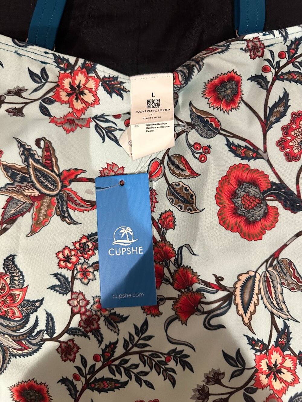 Cupshe Seafoam Whisper Floral Tankini - NWT - Picture 6 of 13